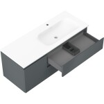 MEXEN/S - Orio koupelnová skříňka 120 cm s umyvadlem Vela pravá, 2S, 1D, grafit mat/bílá mat 91A13-12047-3-BBFFF66-W23P01