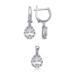 LUNICA Sada stříbrných šperků KAPKA CZ 0901