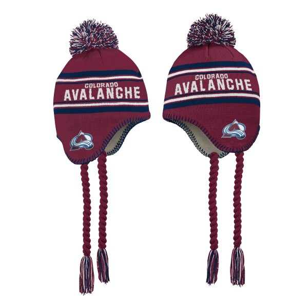 Outerstuff Dětská Zimní Čepice Colorado Avalanche Jacquard Tassel Knit With Pom