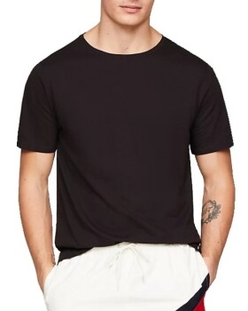 Pánské triko Tommy Hilfiger UM0UM03226 černé lněné