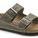 Dámské/pánské žabky Birkenstock Arizona Soft Footbed Oiled Leather Narrow Faded Khaki (1019377) 36