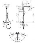 HANSGROHE - Pulsify S Puro Sprchový set s termostatem, průměr 26 cm, 1 proud, EcoSmart, kartáčovaný bronz 24223140