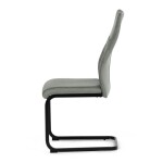 Židle jídelní, zelená látka, černý kov