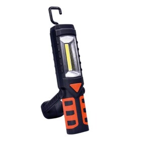 Solight multifunkční nabíjecí Led lampa, 3W Cob, 250 + 40lm, Li-ion, Usb, černooranžová