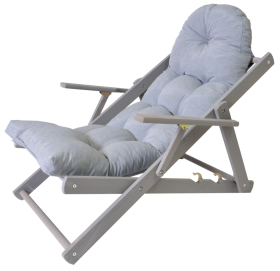 ROJA BORNEO lehátko dřevěné - šedá 50318-716