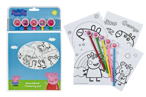Sada omalovánek s pastelkami Prasátko Peppa - UnderCover