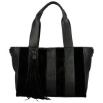 Trendy dámská koženková kabelka na rameno Marga, černá