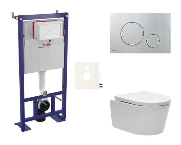 Cenově zvýhodněný závěsný WC set SAT do lehkých stěn / předstěnová montáž + WC SAT Brevis SIKOSSBR71 SIKOSSBR71