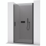 CERANO - Sprchové otočné dveře Porte L/P - 8 mm - černá matná, grafitové sklo - 100x195 CER-8050BD7247