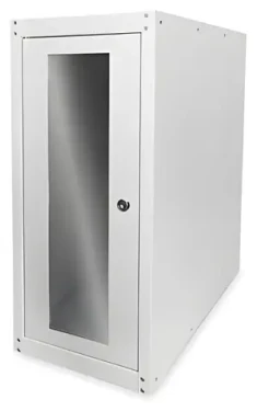 Digitus SOHO šedá / Rack skříň volně stojící / 300x699x600 mm / skleněné dveře / IP20 (DN-CC 9001)