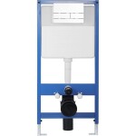 CERANO - Kompletní WC set Profi/Carlito - bílá lesklá - WC tlačítko Line/Bílá - předstěnová instalace - 48,5x36,5 CER-8050BD84305