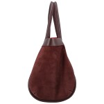 Módní dámská kožená kabelka na rameno Eris, tmavě vínová