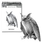 Skicovací spirálový notes A6 - Netopýr