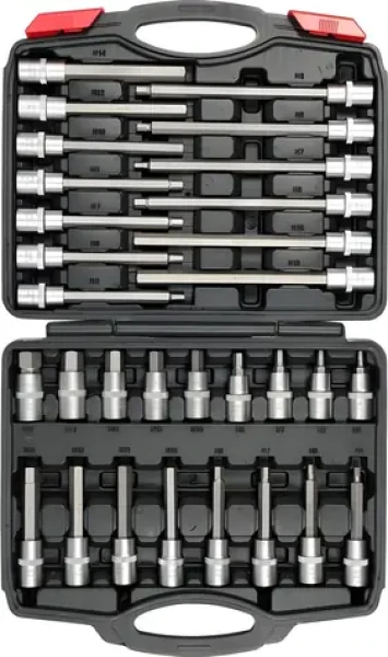 YATO Bity sada HEX 1/2" / Bity / 30 ks / H5-H19 / CrV ocel (YT-77540)