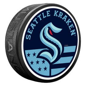 Mustang Puk Seattle Kraken NHL American Flag Pat Puck