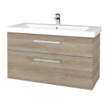 Dřevojas - Umyvadlová skříňka Q MAX SZZ2 105 - D17 Colorado / Úchytka T01 / D17 Colorado 331757A