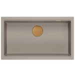 Quadron - Granitový dřez Logan 110 Beige Zlaty HQD7644U4_PVDG1_U