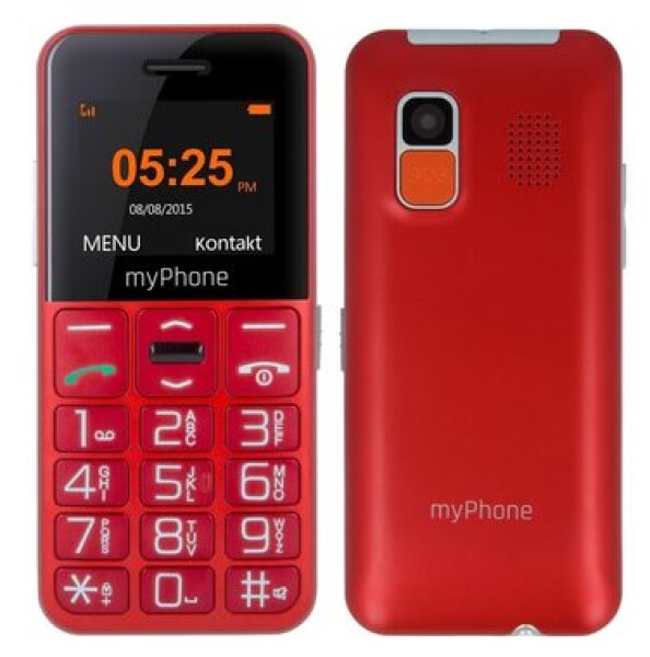 MyPhone HALO Easy červená / 1.77 / FM / 0.3MP / micorSD / SOS funkce (TELMY10EASYRE)