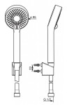 HANSA - Basicjet Set sprchové hlavice, držáku a hadice, 3 proudy, ECO, chrom 44680133