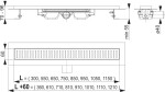 Alcadrain Podlahový žlab s okrajem pro perforovaný rošt APZ101-1450 APZ101-1450