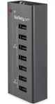 StarTech USB Hub 7 portů černá / USB hub / 7x USB 2.0 / napájecí adaptér / hliníkové tělo (ST7C51224EU)