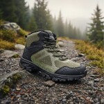 Obuv ALPINEX Obutex pánská kotníková softshellová zimní khaki