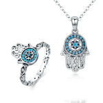 ELENYS Royal Fashion prsten Hamsa symbol ochrany Velikost: 7 (EU: 54-56)
