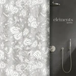 Elements by Spirella NOVA bílo-šedý / Sprchový závěs / 180 x 200 cm / polyester