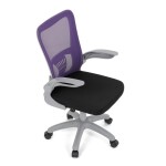 Dětská židle, výškově nastavitelná, fialová síťovina, KA-K2008 PUR