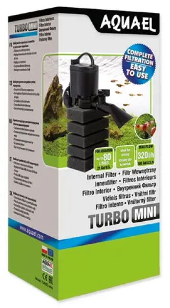Aquael Turbo Mini / Vnitřní filtr / 320 l/h / 4,4 W / pro akvária 10–80 l (851-339063)