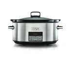 Crockpot CSC063X černá/stříbrná / Pomalý hrnec / 7,5 l / keramická mísa / 320 W / časovač 20 h (100001771938)