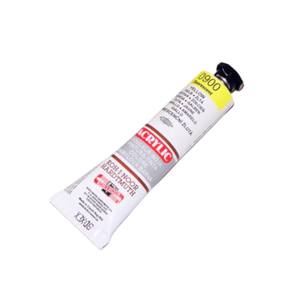 Koh-i-Noor akrylová barva 40 ml fluo žlutá 0900