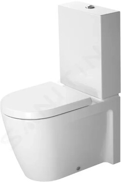 DURAVIT - Starck 2 Stojící WC kombi mísa, WonderGliss, bílá 21450900001