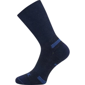 VOXX Ponožky dvouvrstvé s jemným lemem WANAK z merino vlny TMAVĚ MODRÉ 35-38 125257