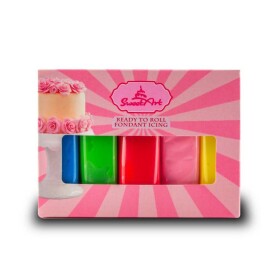 SweetArt potahovací a modelovací hmoty vanilkové Summer mix (5x100 g)