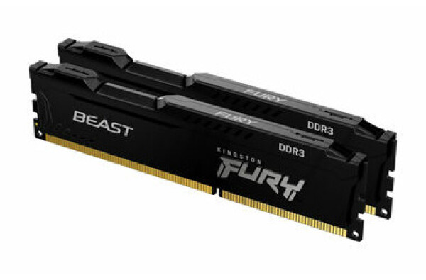 Kingston FURY Beast Black 16GB (2x 8GB) DDR3 1866MHz / CL10 / DIMM / 1.5V / Non-ECC / Un-Registered (KF318C10BBK2/16)