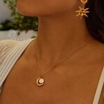 ELENYS Luna – pozlacený náhrdelník 18K žluté zlato Délka náhrdelníku: 40+5 cm / max. 45 cm