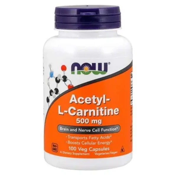 Acetyl L-karnitin 500 mg - NOW Foods (100 kaps.) (41302-1-100caps)