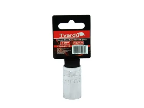 TVARDY Nástrčná hlavice dvanáctihranná 1/2" 16 mm (T00143-16)