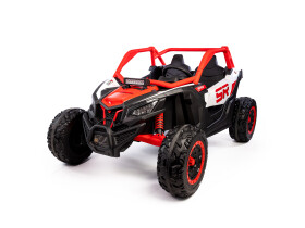 Mamido Elektrické autíčko Buggy Bumper 66 červené | 24V | 4x200W | EVA | LED | 2,4Ghz | ECO kůže