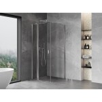 MEXEN/S - Mist T sprchový kout dveře křídlové 70 x 70, transparent, chrom 8A4T-070-070-01-00