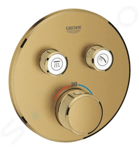 GROHE - Grohtherm SmartControl Termostatická sprchová baterie pod omítku, 2 ventily, kartáčovaný Cool Sunrise 29119GN0