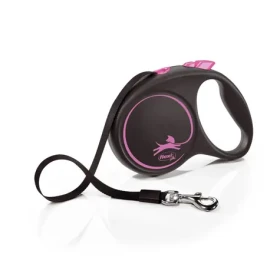 Flexi Black Design L 5m/50kg růžová / Vodítko (348578)