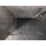 MEXEN/S - Lunar L sprchový kout dveře křídlové levá 90 x 70, transparent, růžové zlato 834L-090-070-60-00-L