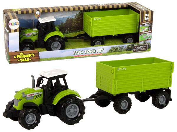Mamido Traktor s přívěsem zvuky a světly zelený