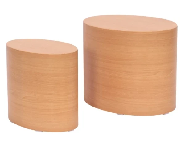 Sada oválných stolků Alvo, buk, 2 ks