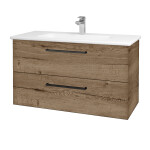 Dřevojas - Umyvadlová skříňka GIO SZZ2 100 - D21 Tobacco / Úchytka T06 / D21 Tobacco 277314H