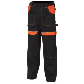 Montérkové kalhoty COOL TREND do pasu H8316 černo-oranžové 66 černo-oranžová