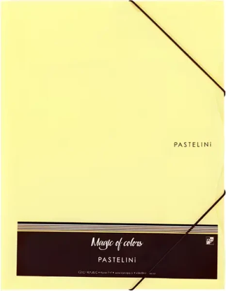 KARTON P+P Pastelini žlutá / Složka / A4 / guma, 3 klopy (2-663)