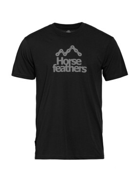 Horsefeathers ROOTER chain black pánské tričko krátkým rukávem